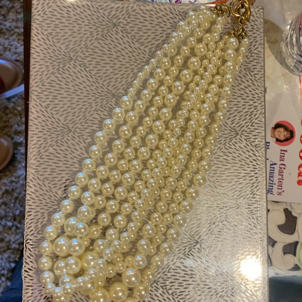 J Crew stacked pearls necklace